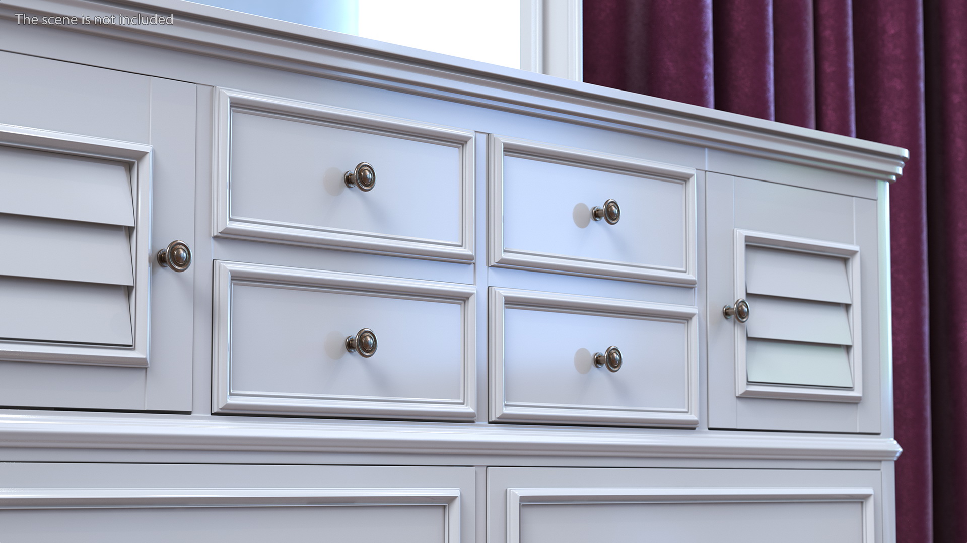 Charleston Dresser White 3D model