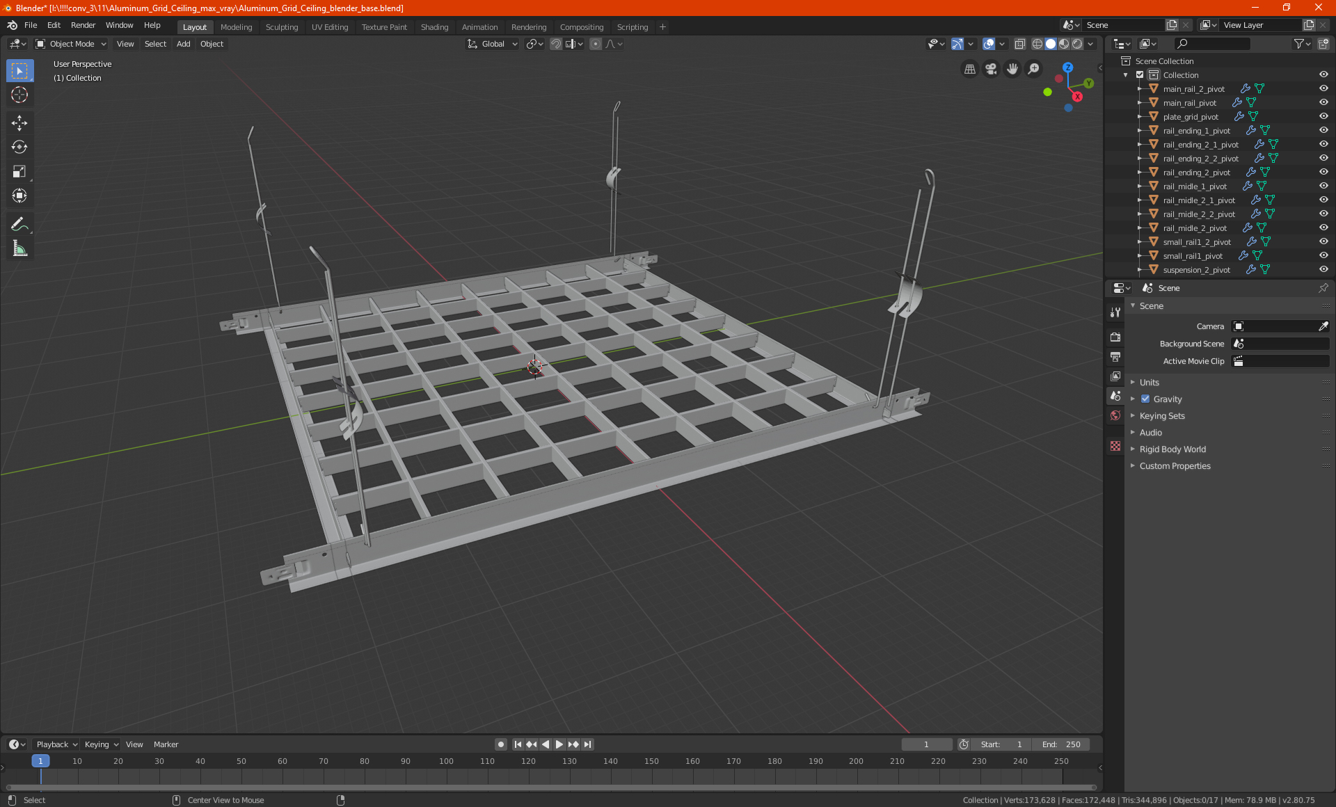 3D Aluminum Grid Ceiling