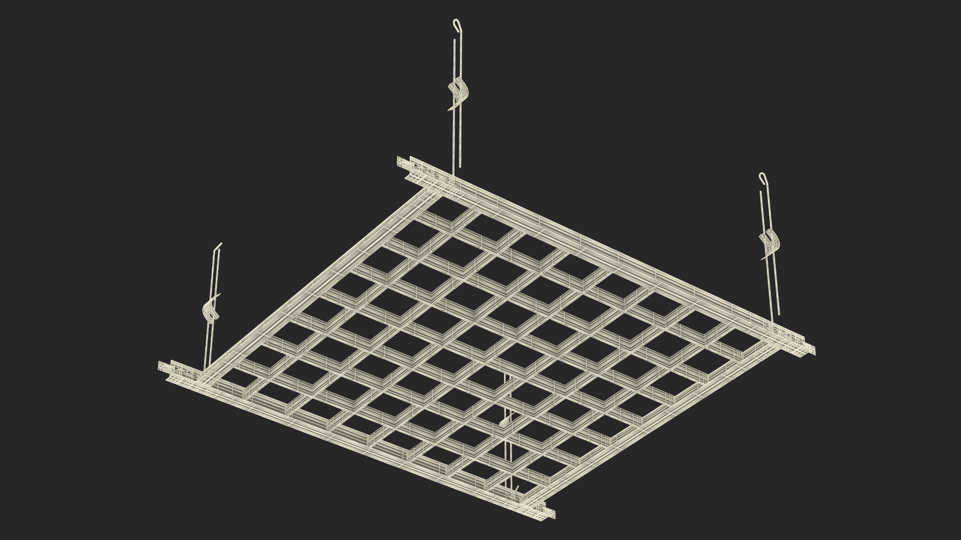 3D Aluminum Grid Ceiling