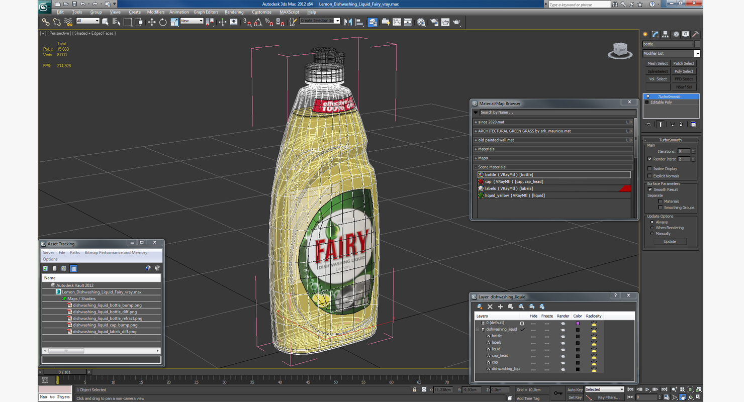 3D model Lemon Dishwashing Liquid Fairy