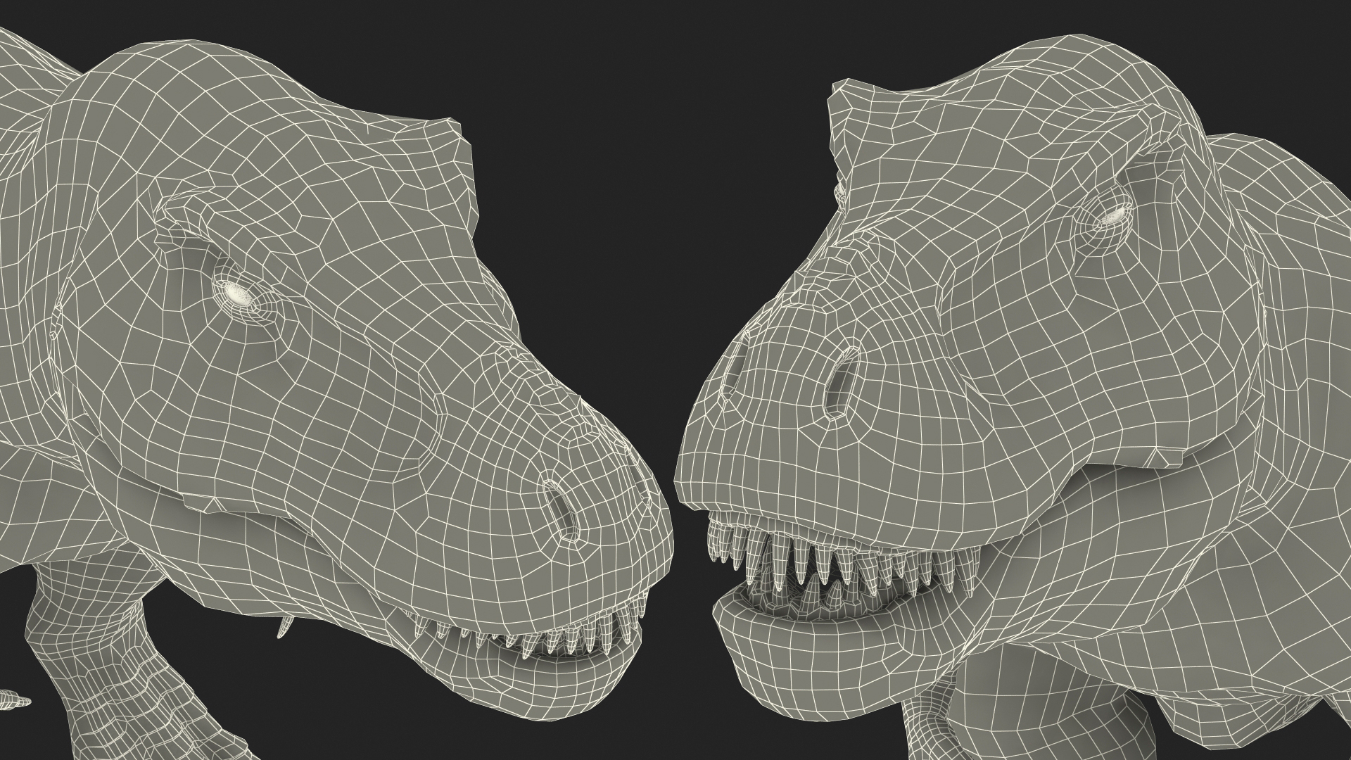 3D model T Rex Idle Animated Rigged for Maya