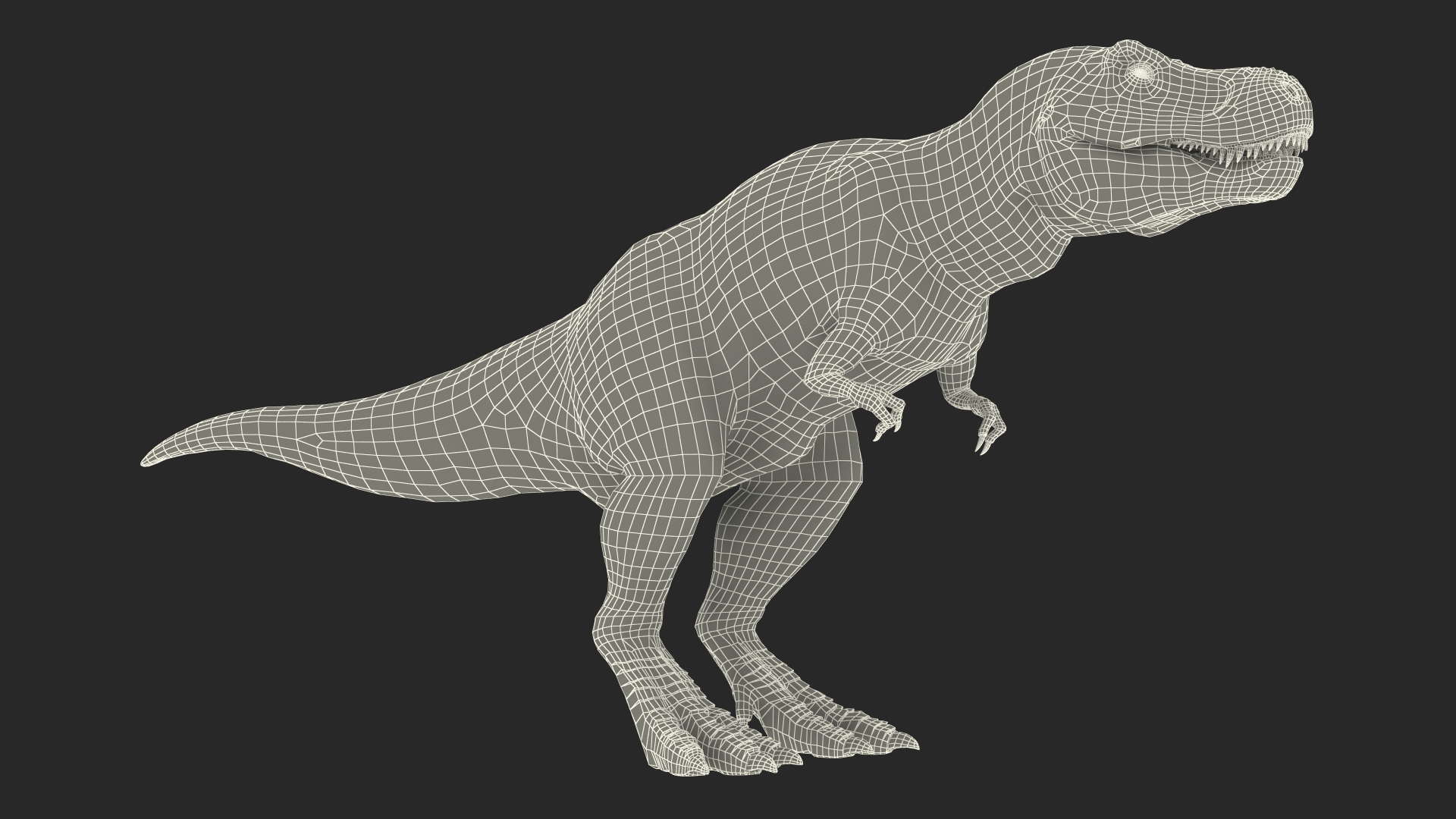 3D model T Rex Idle Animated Rigged for Maya