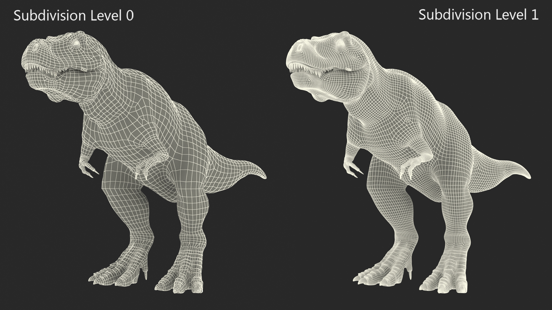 3D model T Rex Idle Animated Rigged for Maya