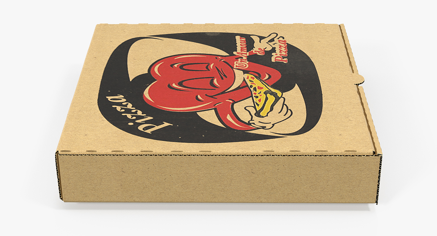 3D Medium Size Pizza Box