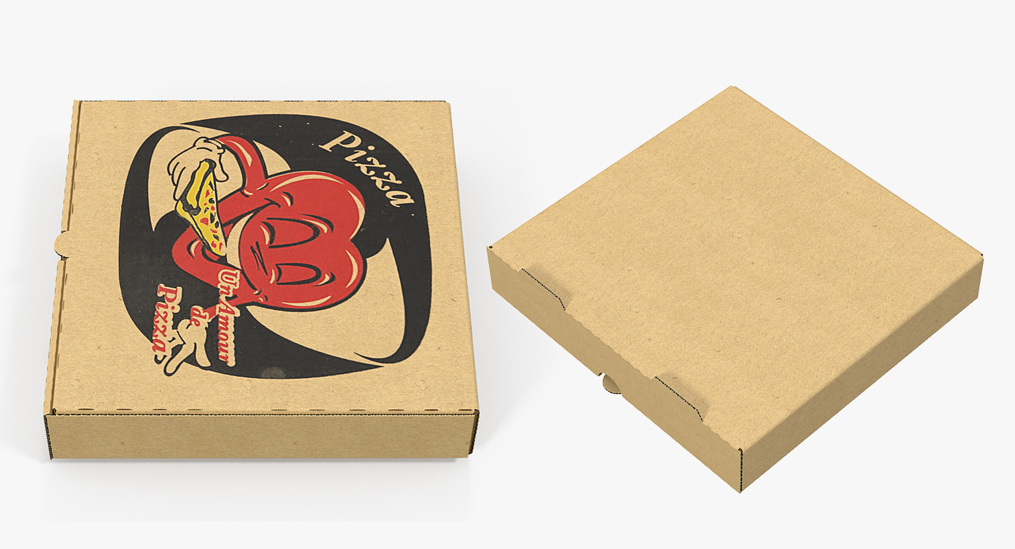 3D Medium Size Pizza Box