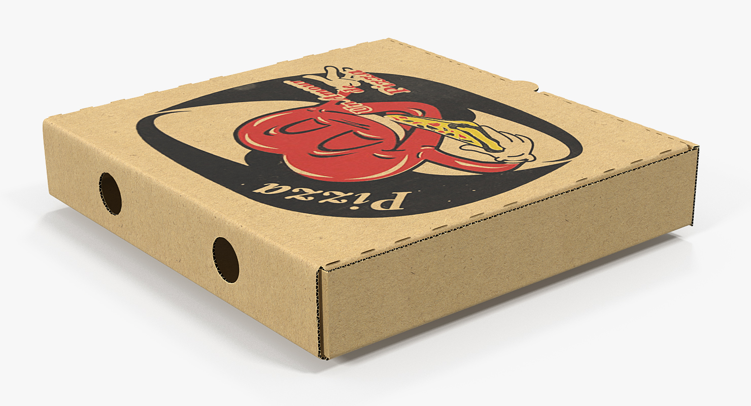 3D Medium Size Pizza Box