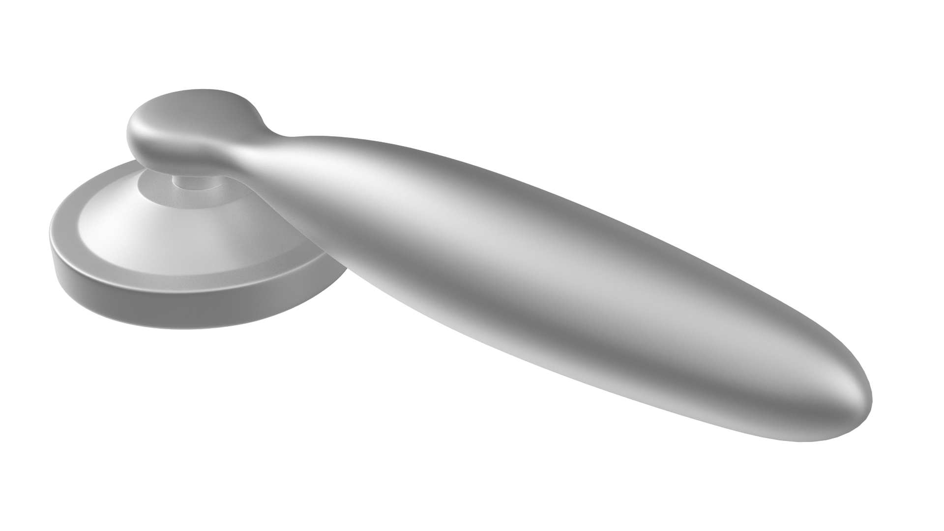 3D Door Handle Swivel Straight Oval Metal model