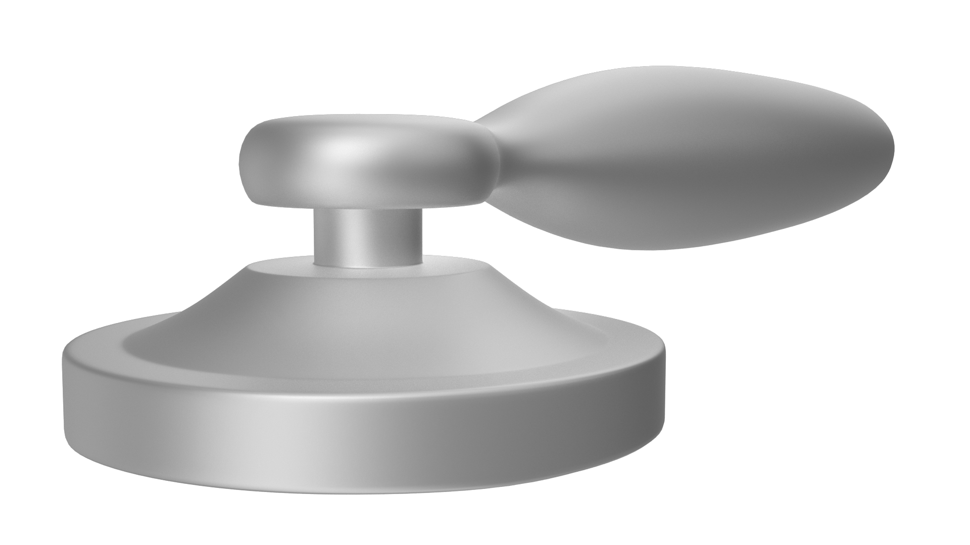 3D Door Handle Swivel Straight Oval Metal model