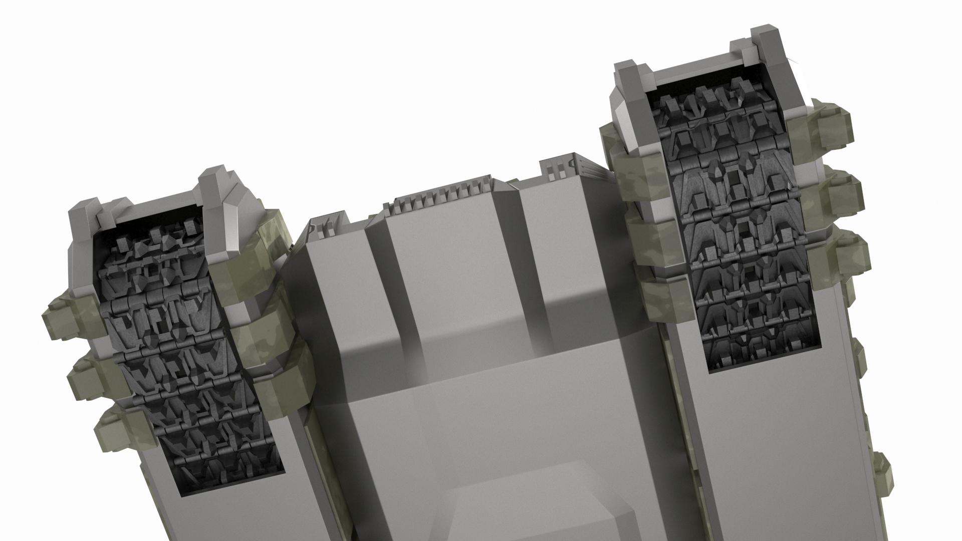 3D model Sci Fi Heavy Tank Green Rigged