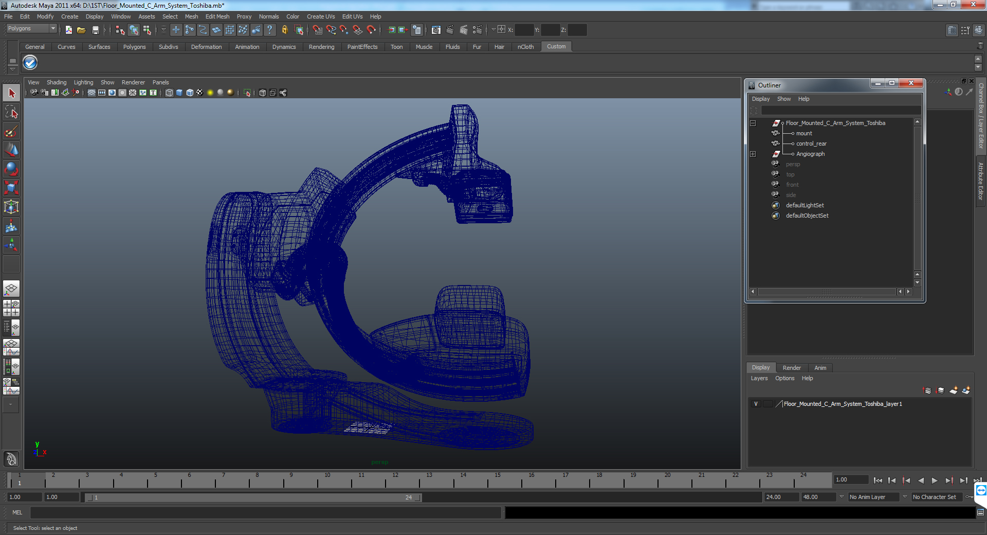 Floor Mounted C Arm System Toshiba 3D model