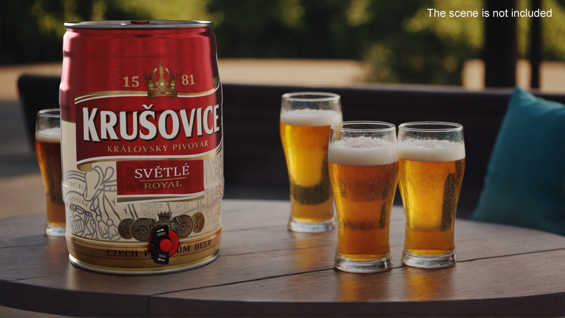 Krusovice Beer 5 Liter Barrel 3D model