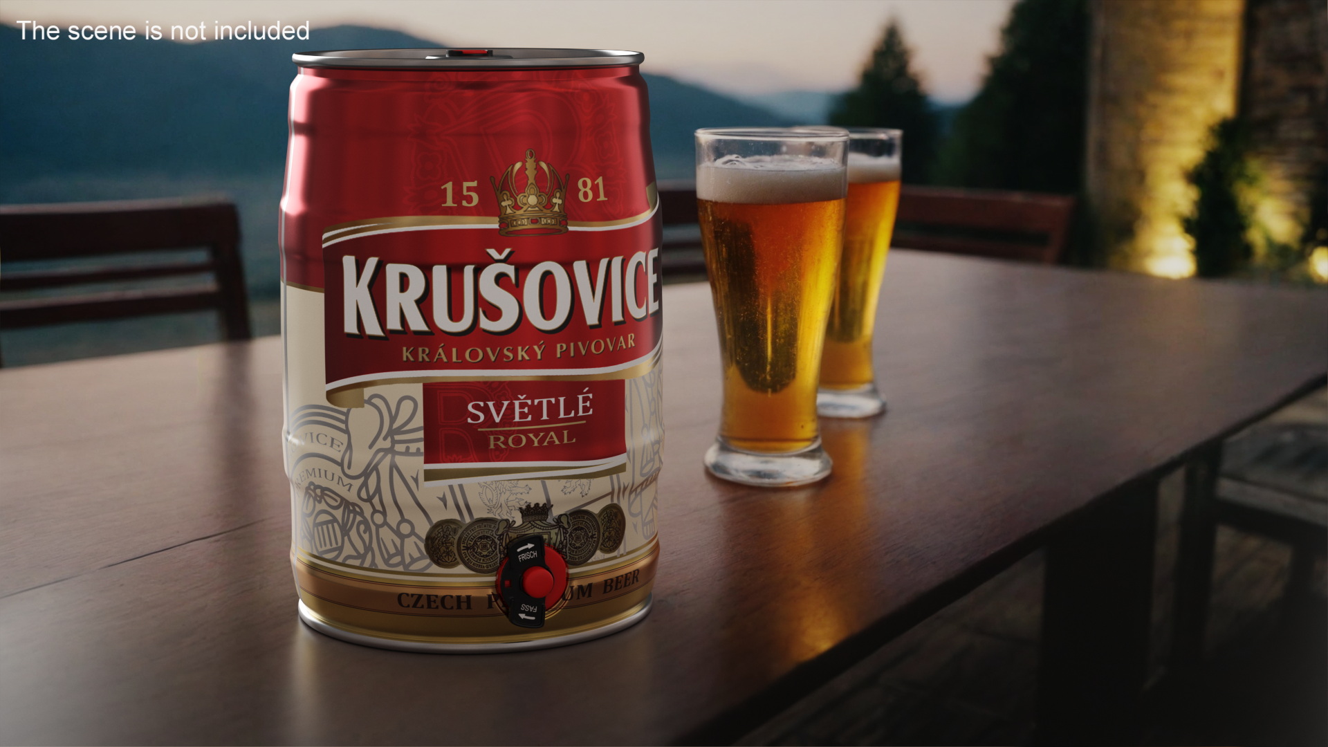 Krusovice Beer 5 Liter Barrel 3D model