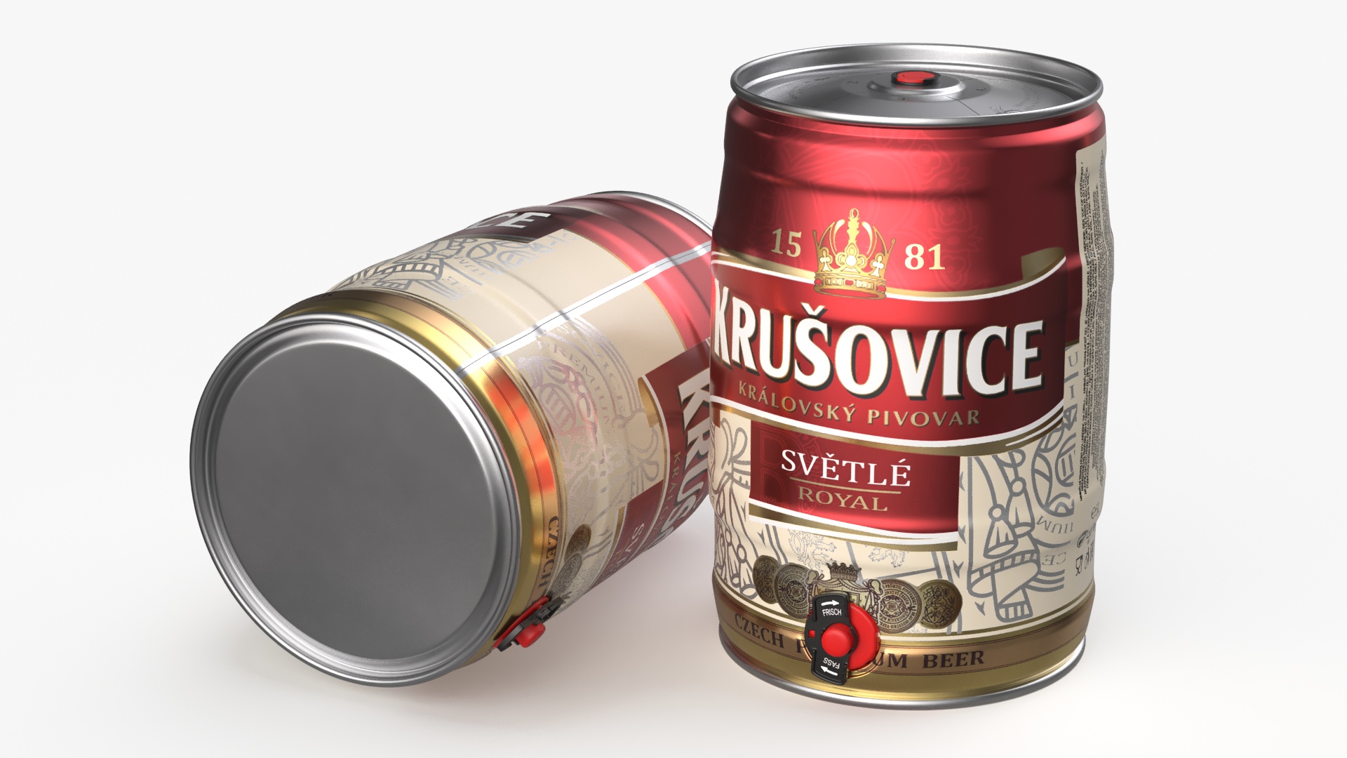 Krusovice Beer 5 Liter Barrel 3D model