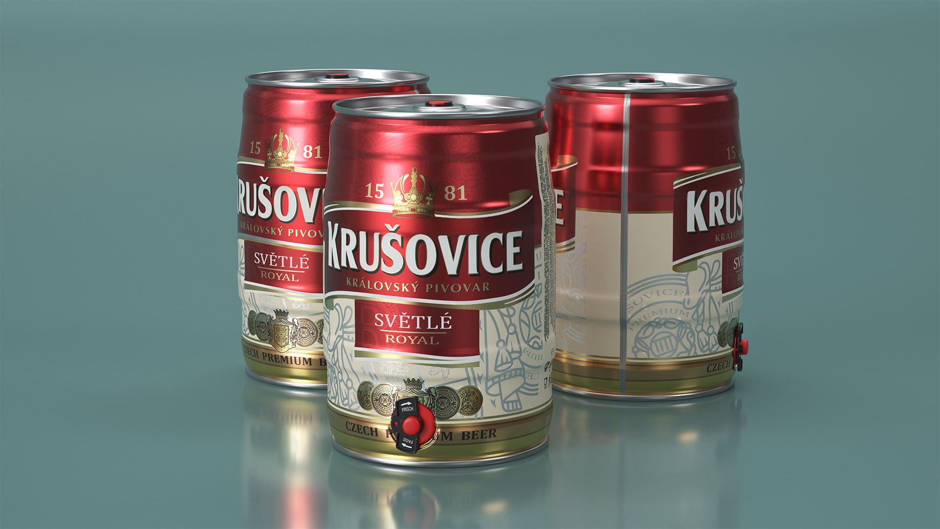 Krusovice Beer 5 Liter Barrel 3D model