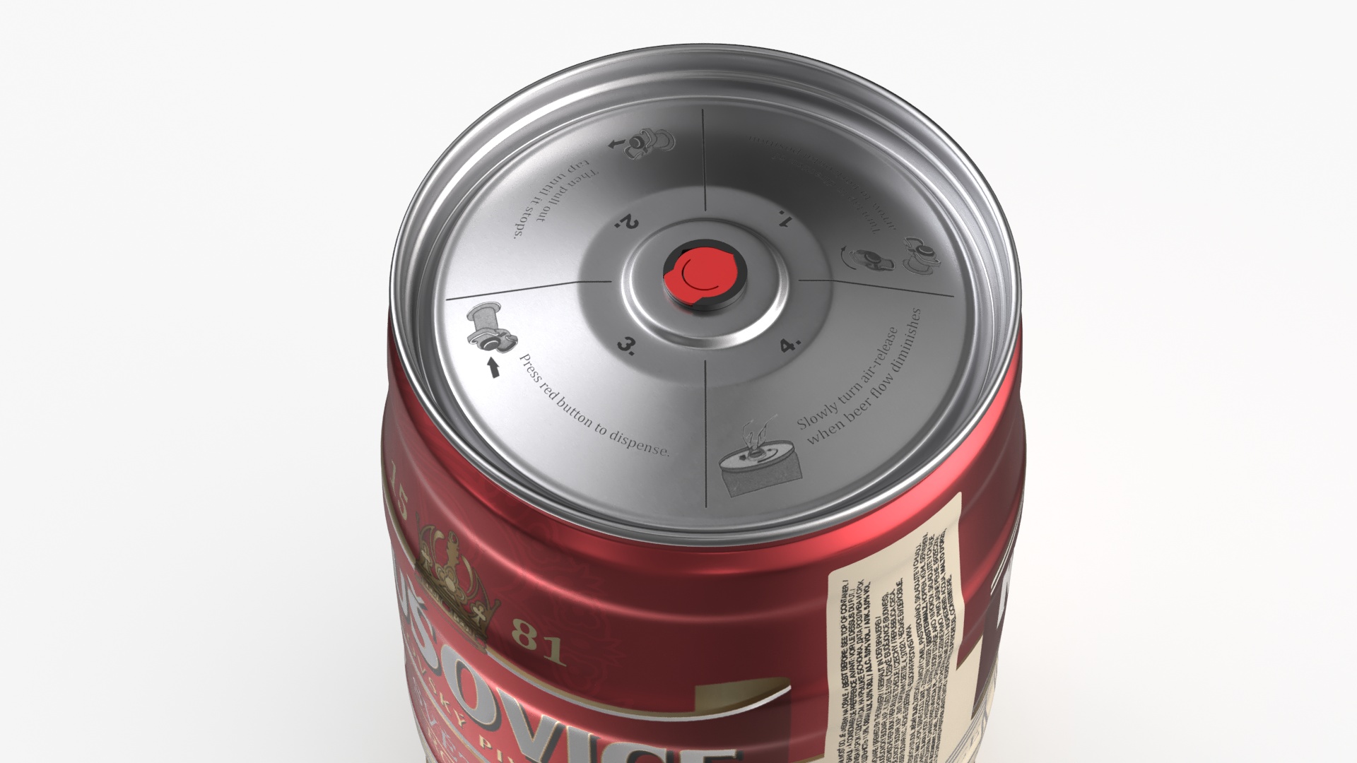 Krusovice Beer 5 Liter Barrel 3D model