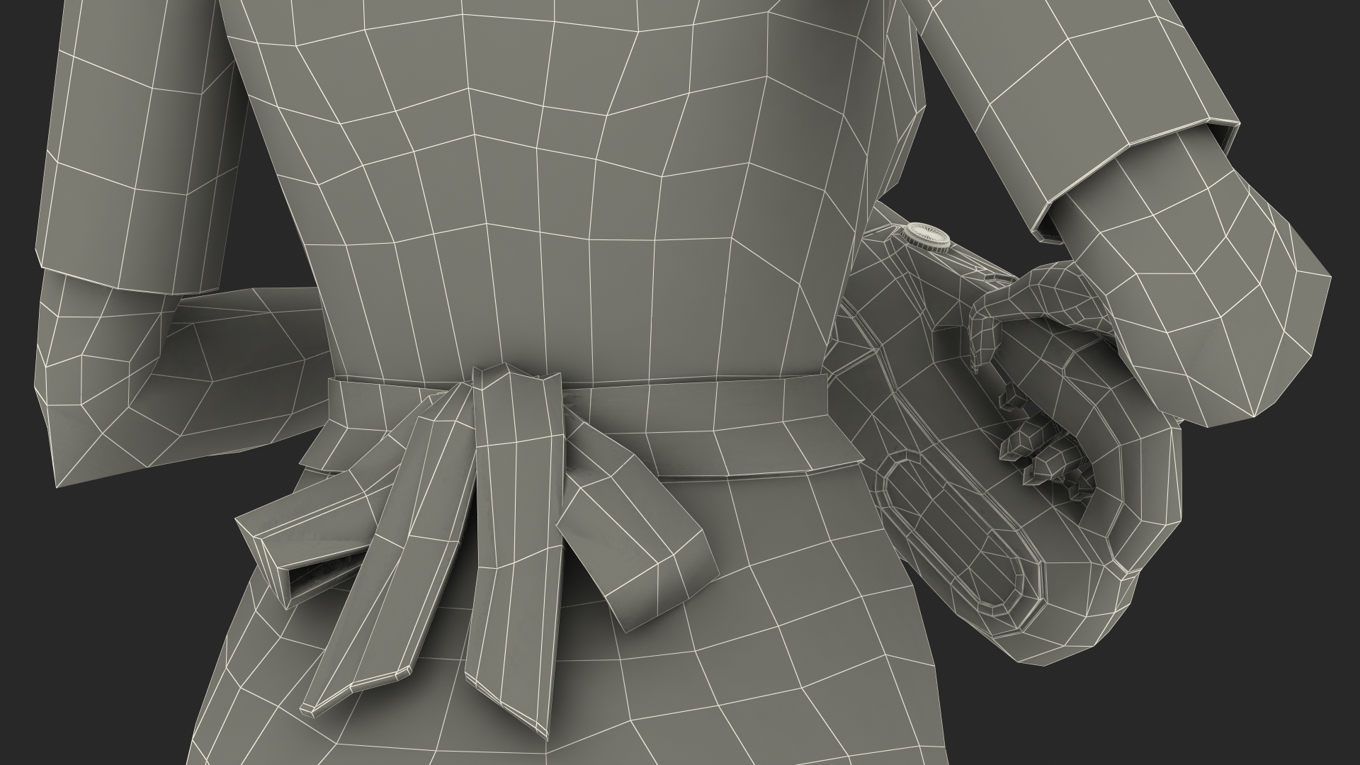 Housekeeping Maid with Handheld Vacuum Cleaner Rigged for Maya 3D