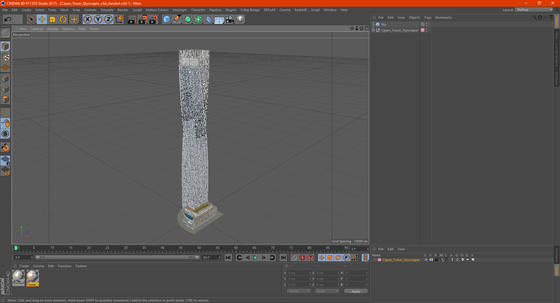 Cayan Tower Skyscraper 3D