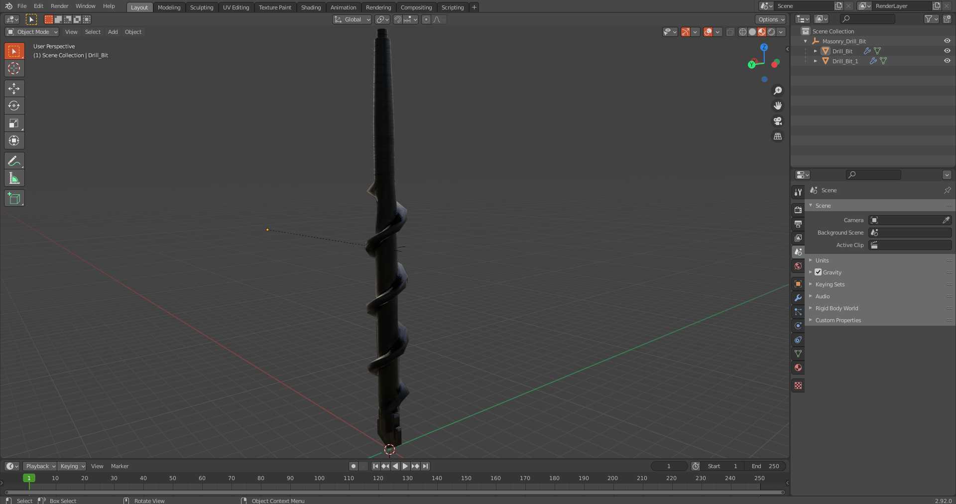 Masonry Drill Bit 3D