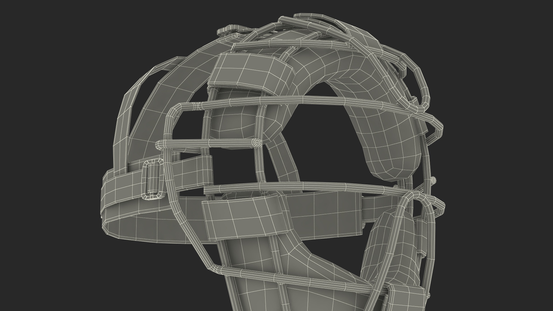Umpire Baseball Catcher Mask Black 3D model