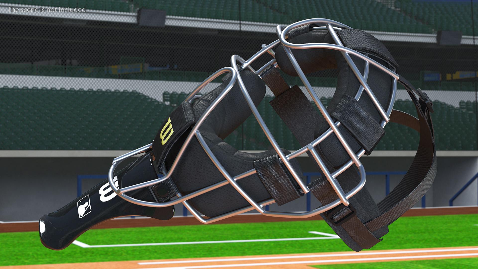 Umpire Baseball Catcher Mask Black 3D model