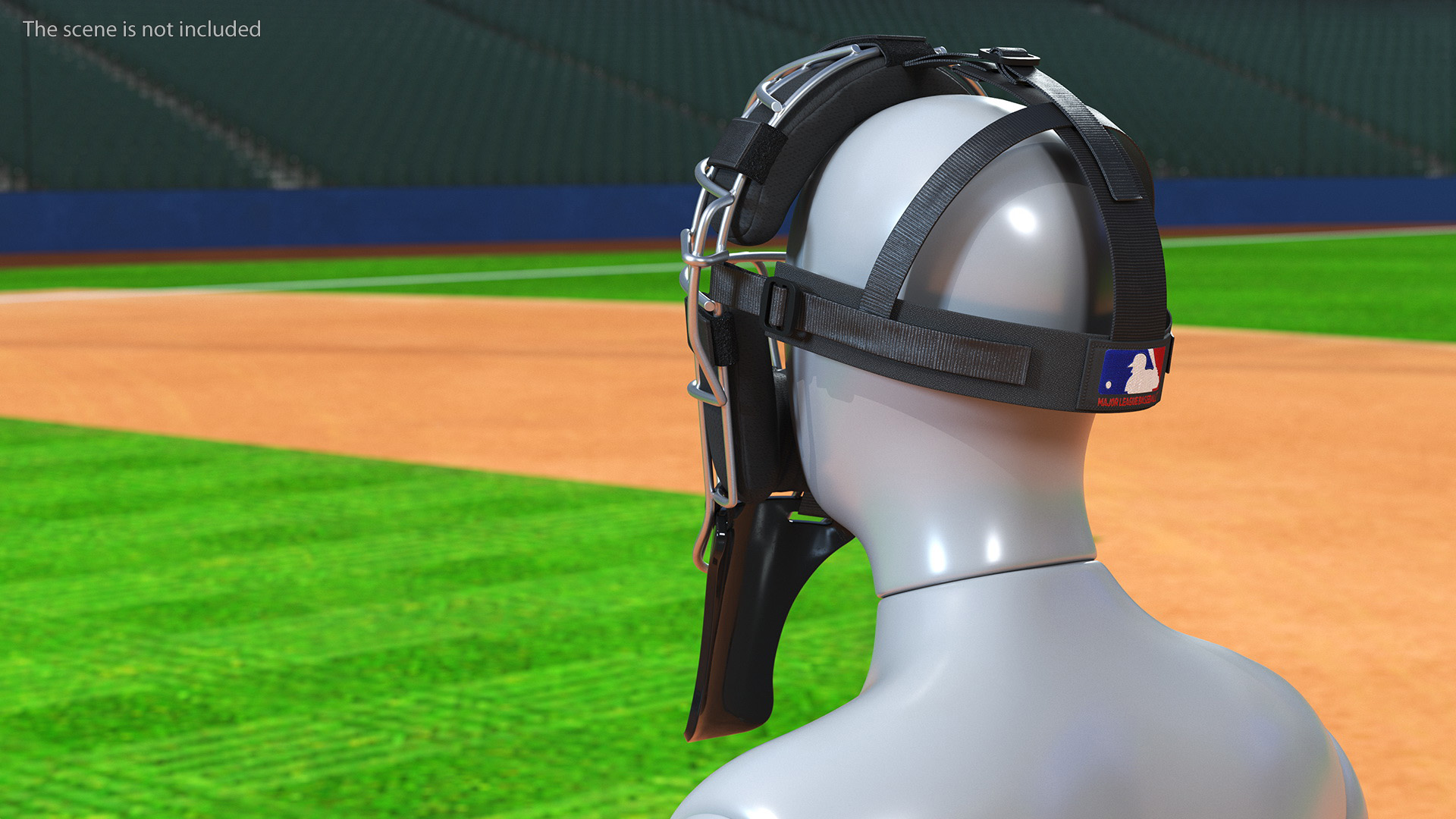 Umpire Baseball Catcher Mask Black 3D model