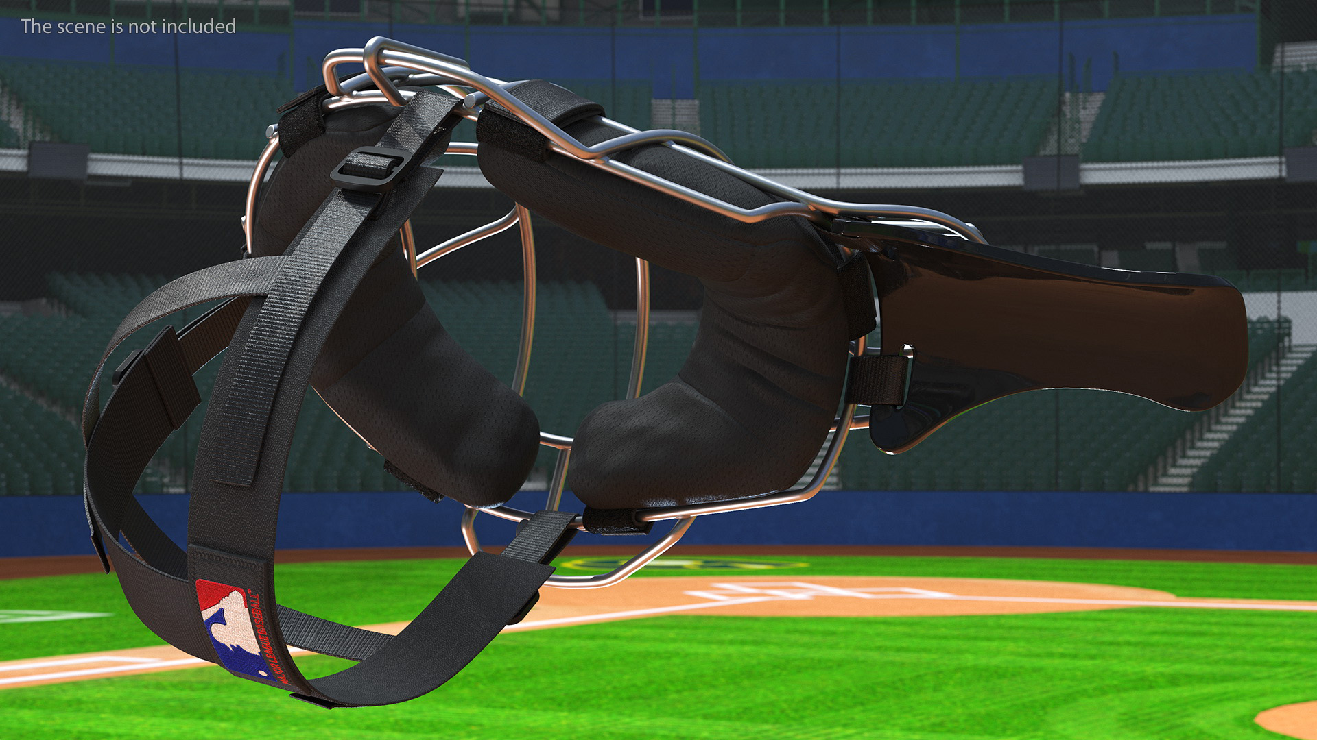 Umpire Baseball Catcher Mask Black 3D model