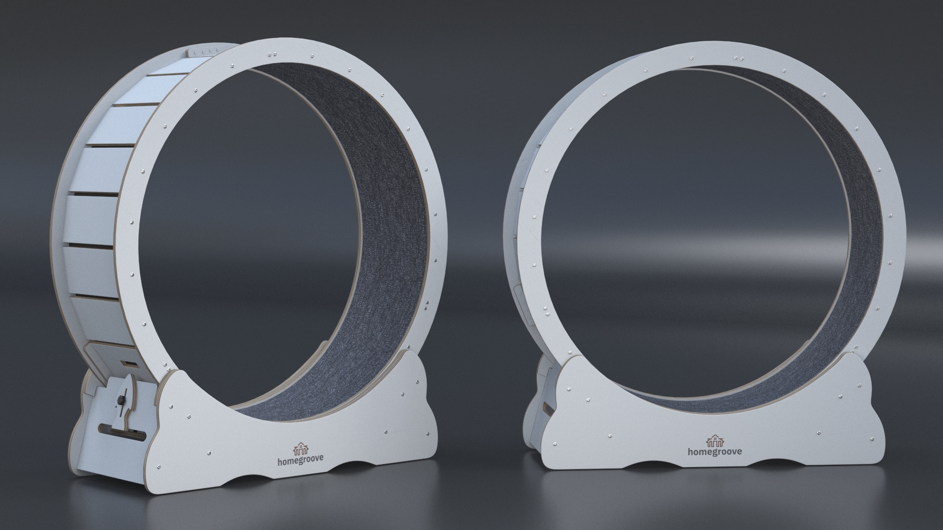 Homegroove Pet Running Wheel White 3D model