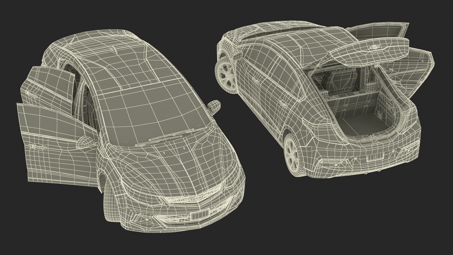 3D model Chevrolet Volt Rigged for Maya