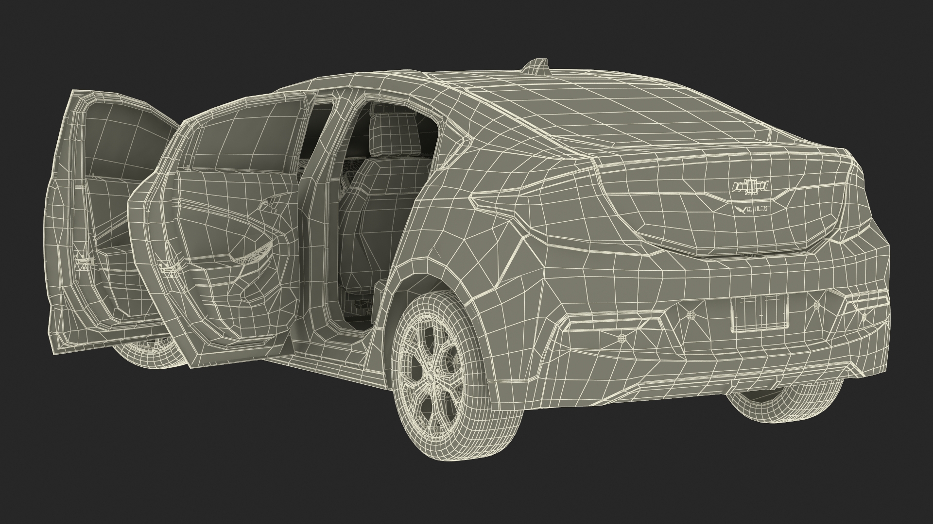 3D model Chevrolet Volt Rigged for Maya