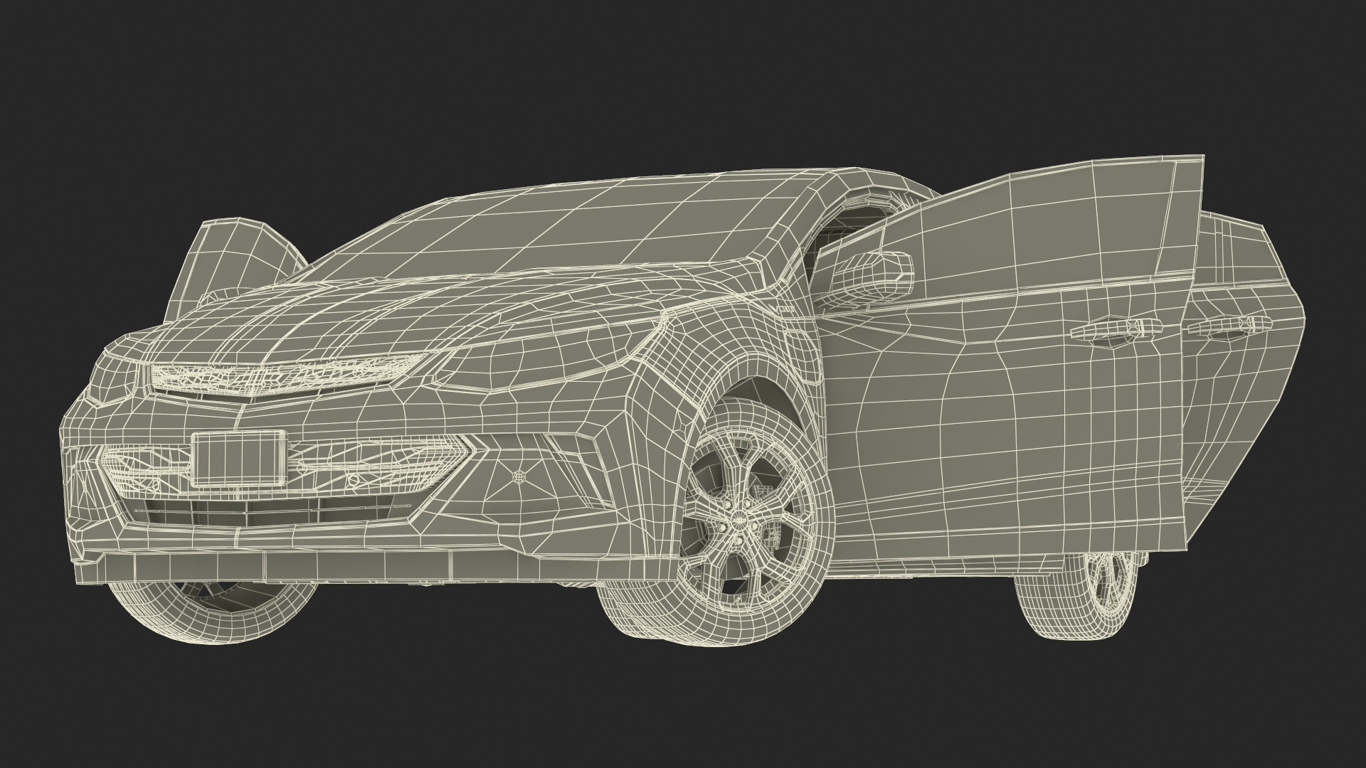 3D model Chevrolet Volt Rigged for Maya