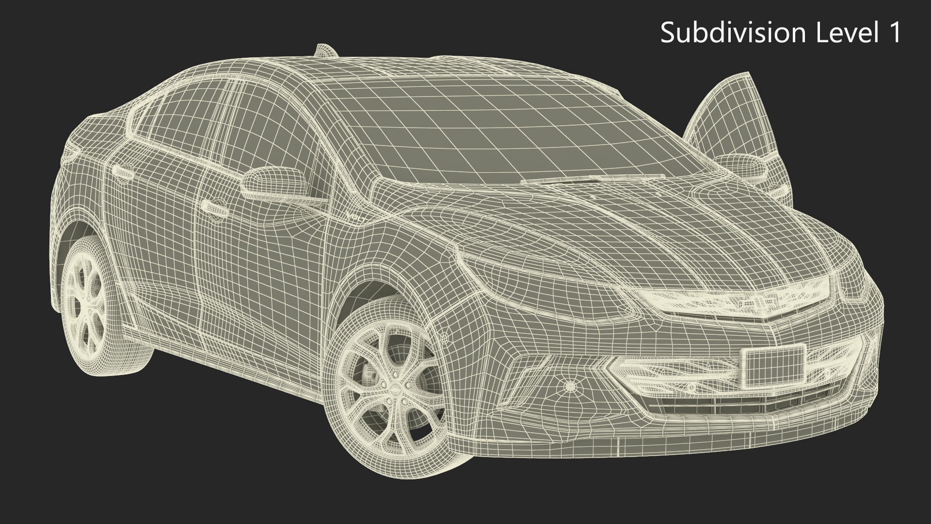 3D model Chevrolet Volt Rigged for Maya