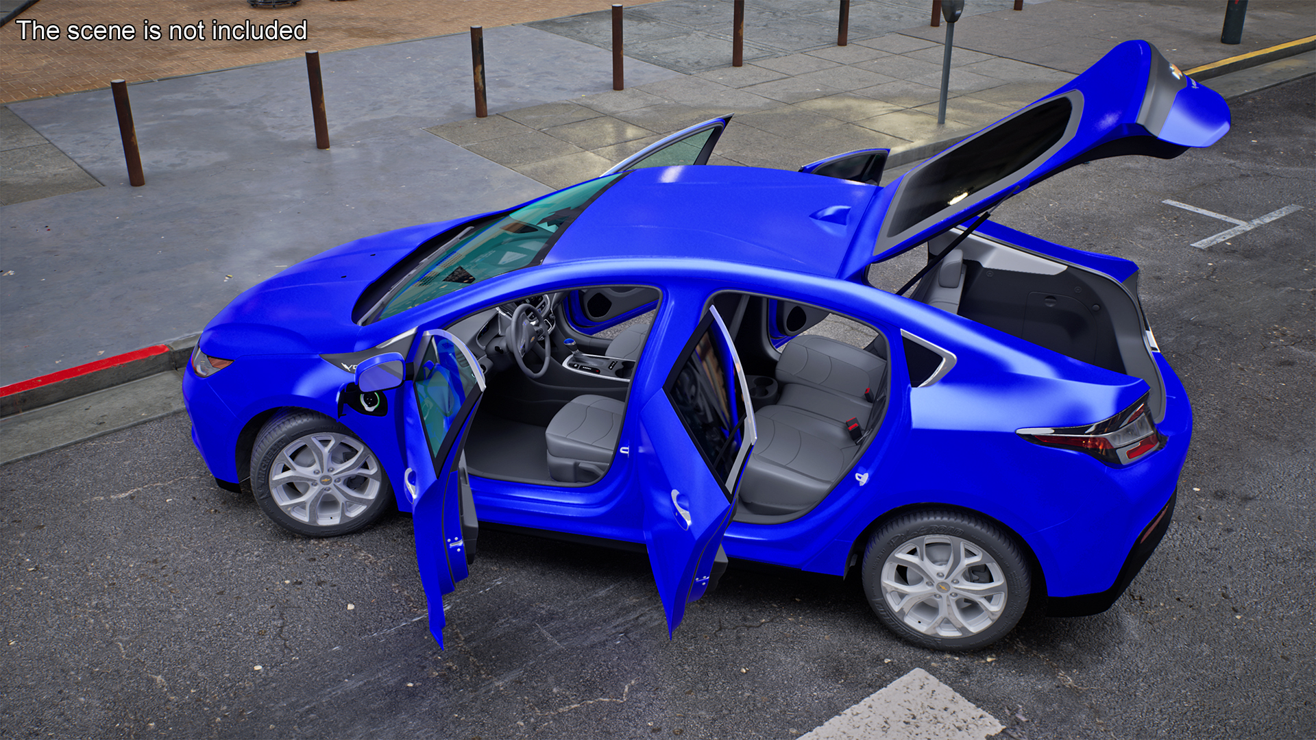 3D model Chevrolet Volt Rigged for Maya