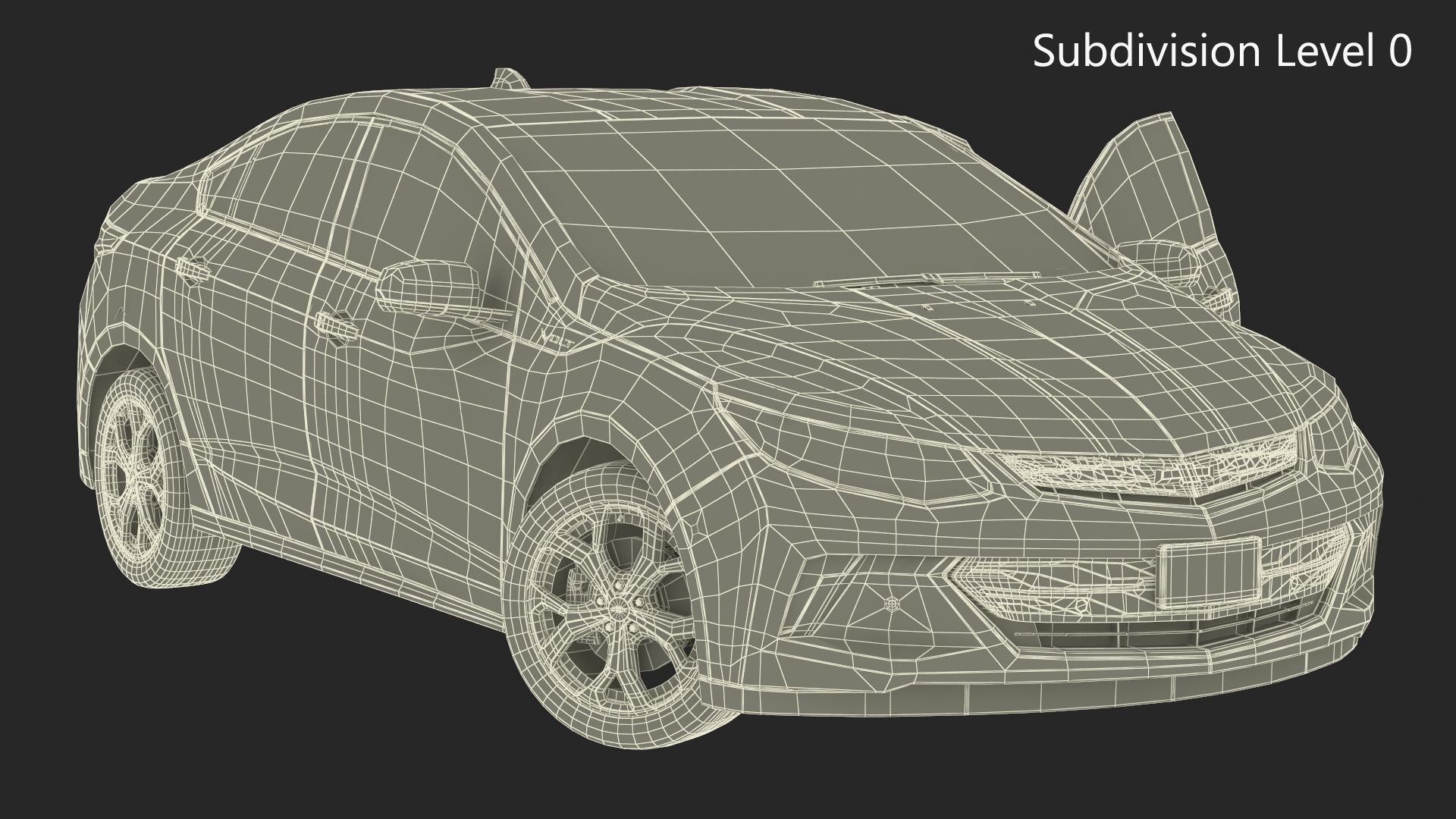 3D model Chevrolet Volt Rigged for Maya