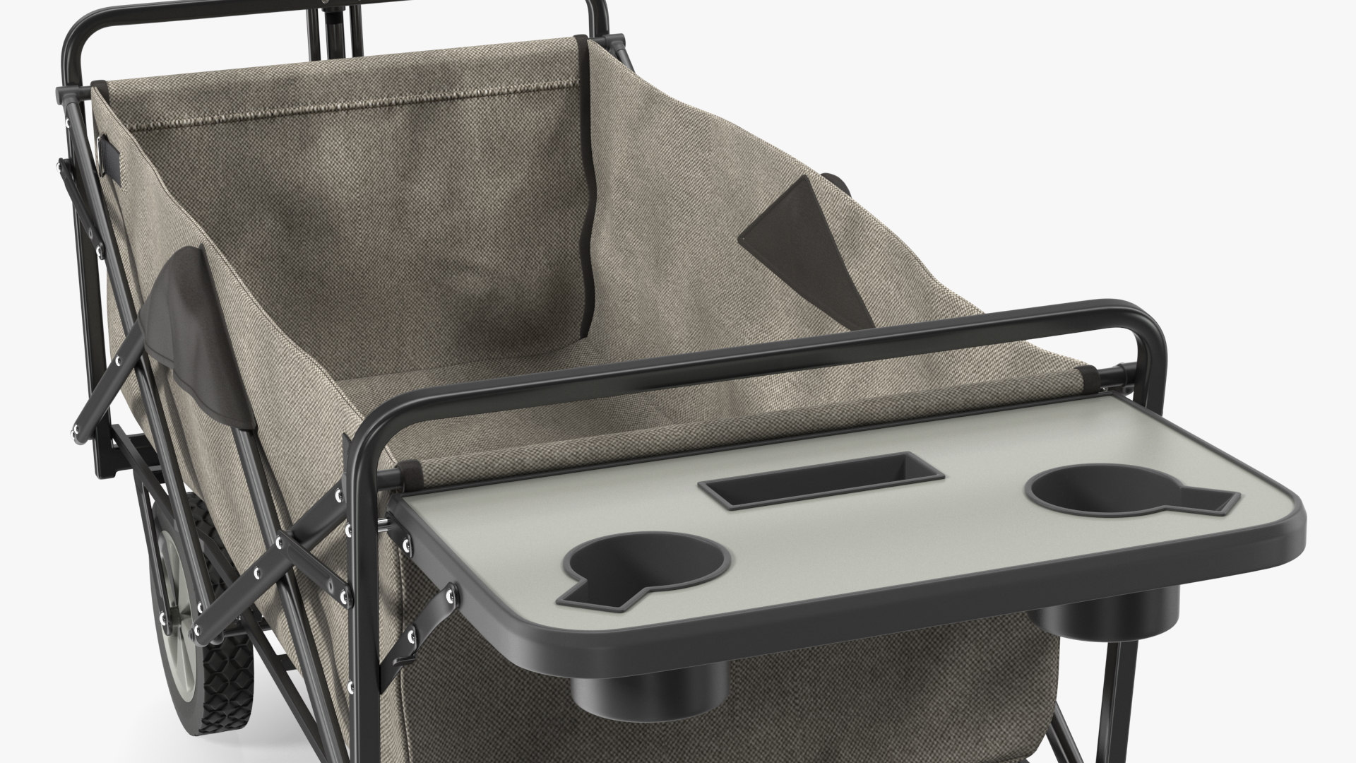 Grey Collapsible Wagon Rigged 3D model