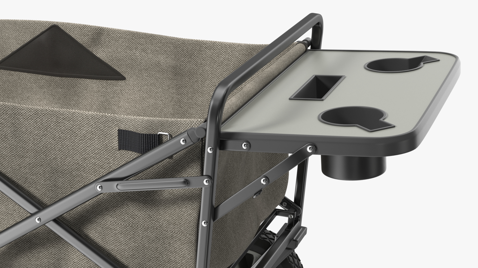Grey Collapsible Wagon Rigged 3D model