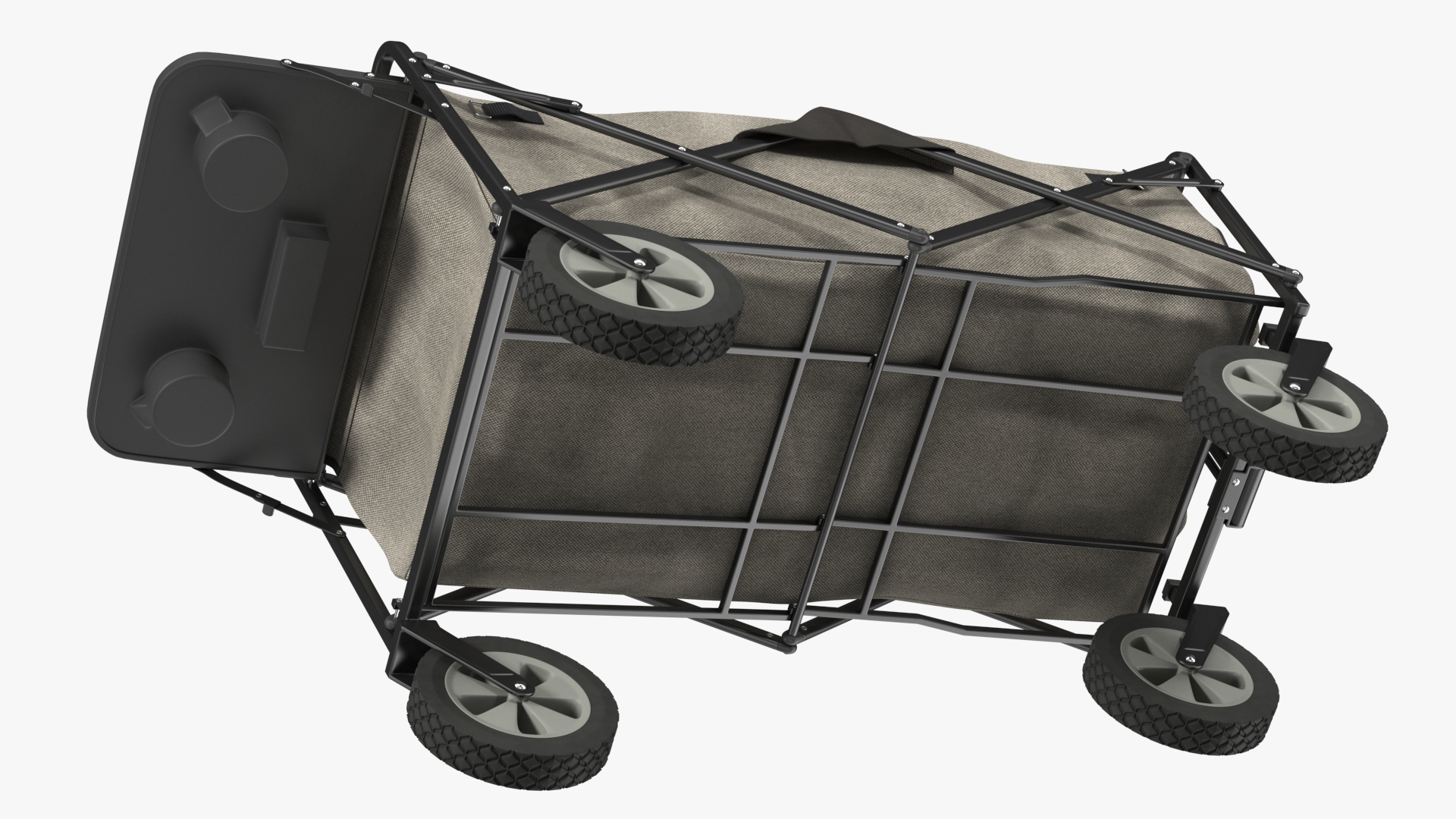 Grey Collapsible Wagon Rigged 3D model