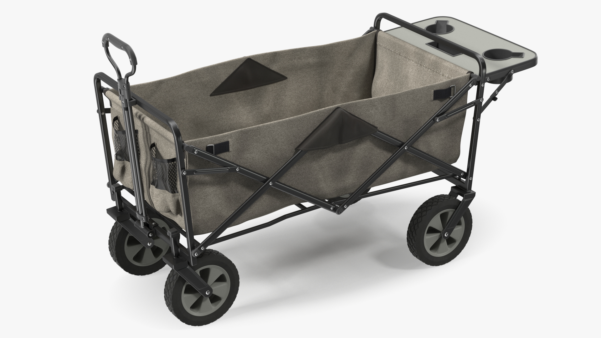 Grey Collapsible Wagon Rigged 3D model