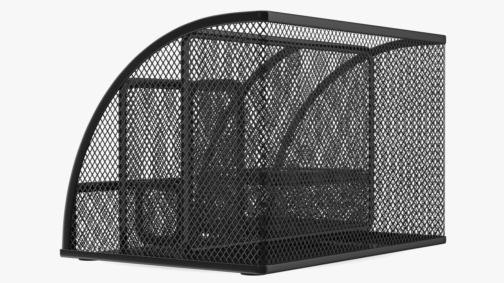 3D Black Organizer with Drawer and Pencil model