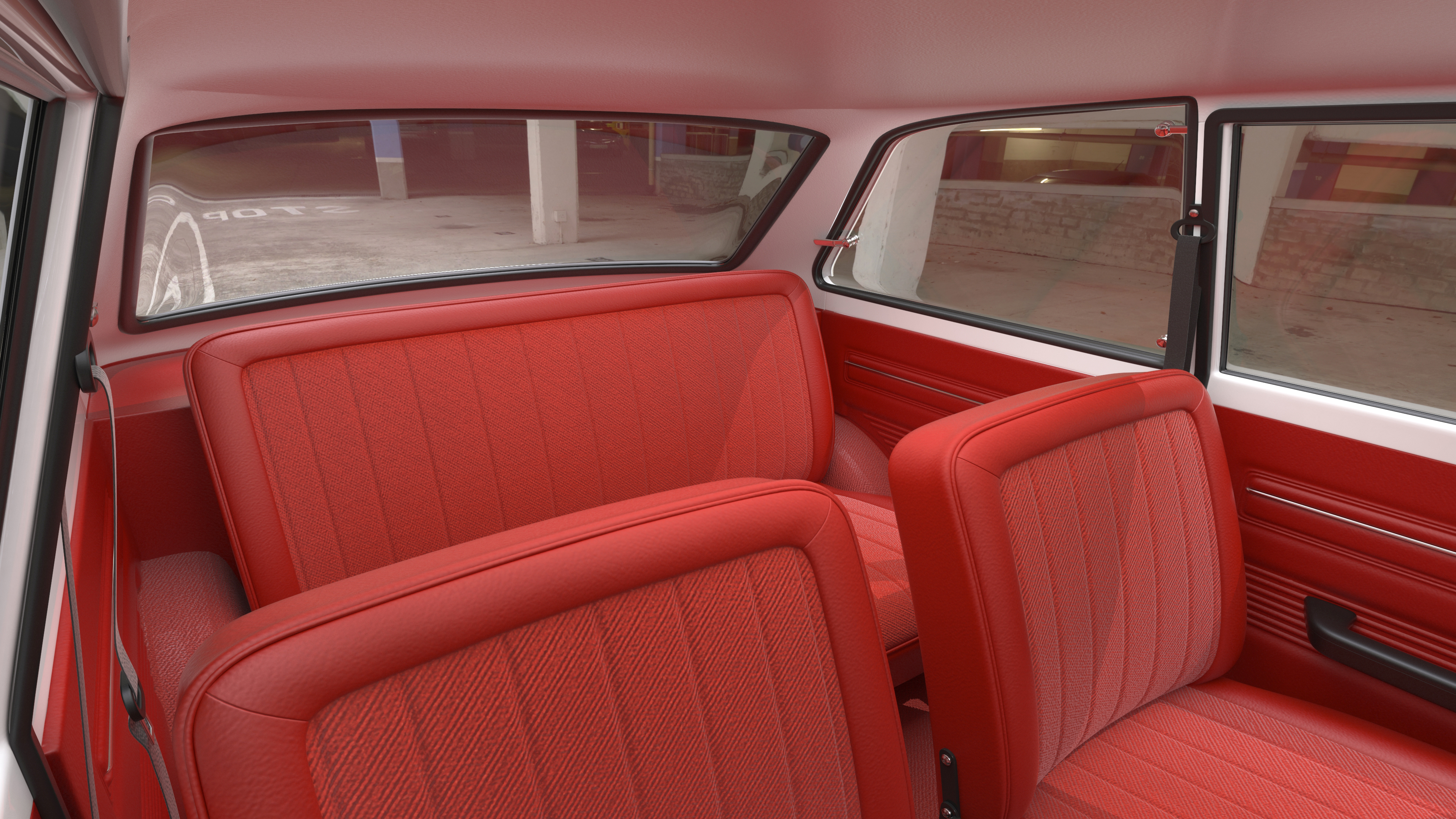 3D 1st Gen Toyota Corolla E10 1966 White Rigged for Maya model