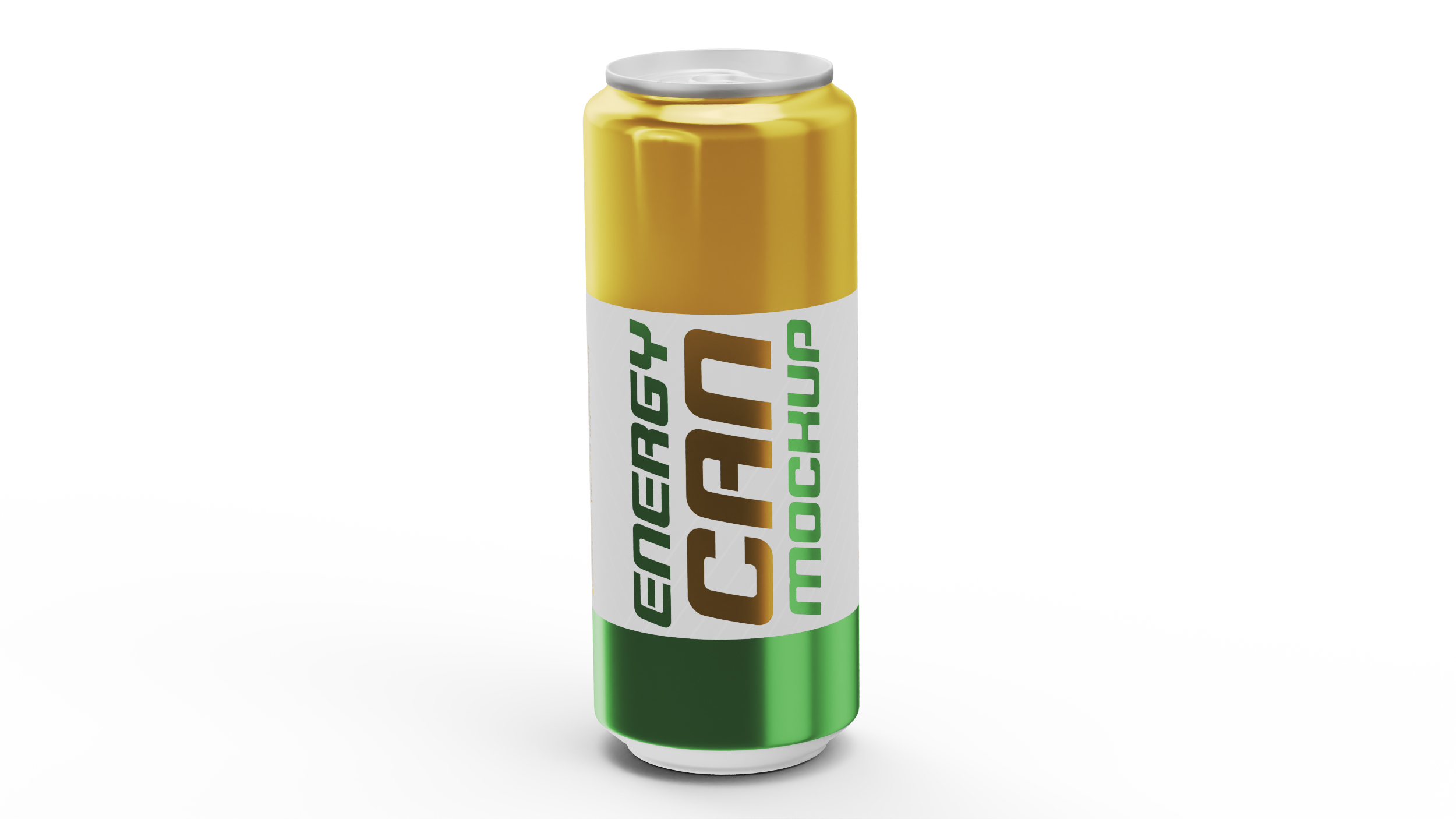 3D Energy Can Mockup 330ml Slim model