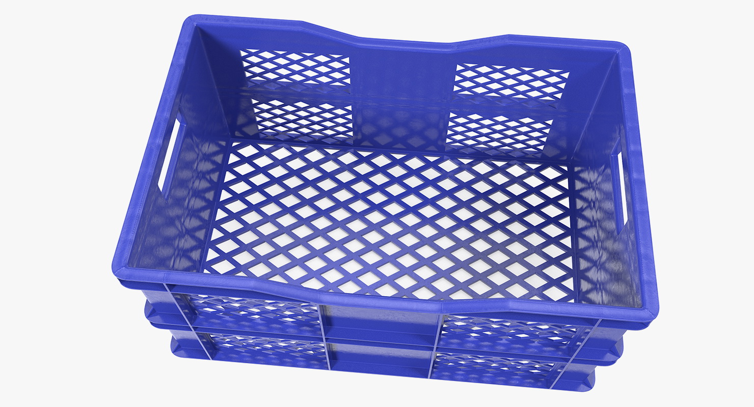 3D model Vegetable Square Plastic Crate