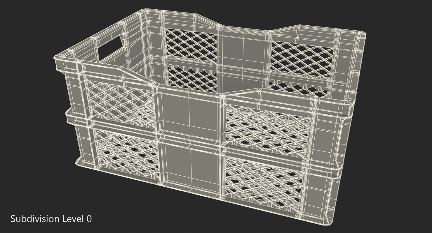 3D model Vegetable Square Plastic Crate