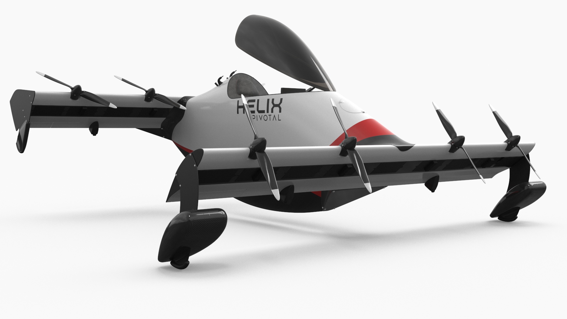 3D Helix Pivotal Electric VTOL Aircraft Rigged model