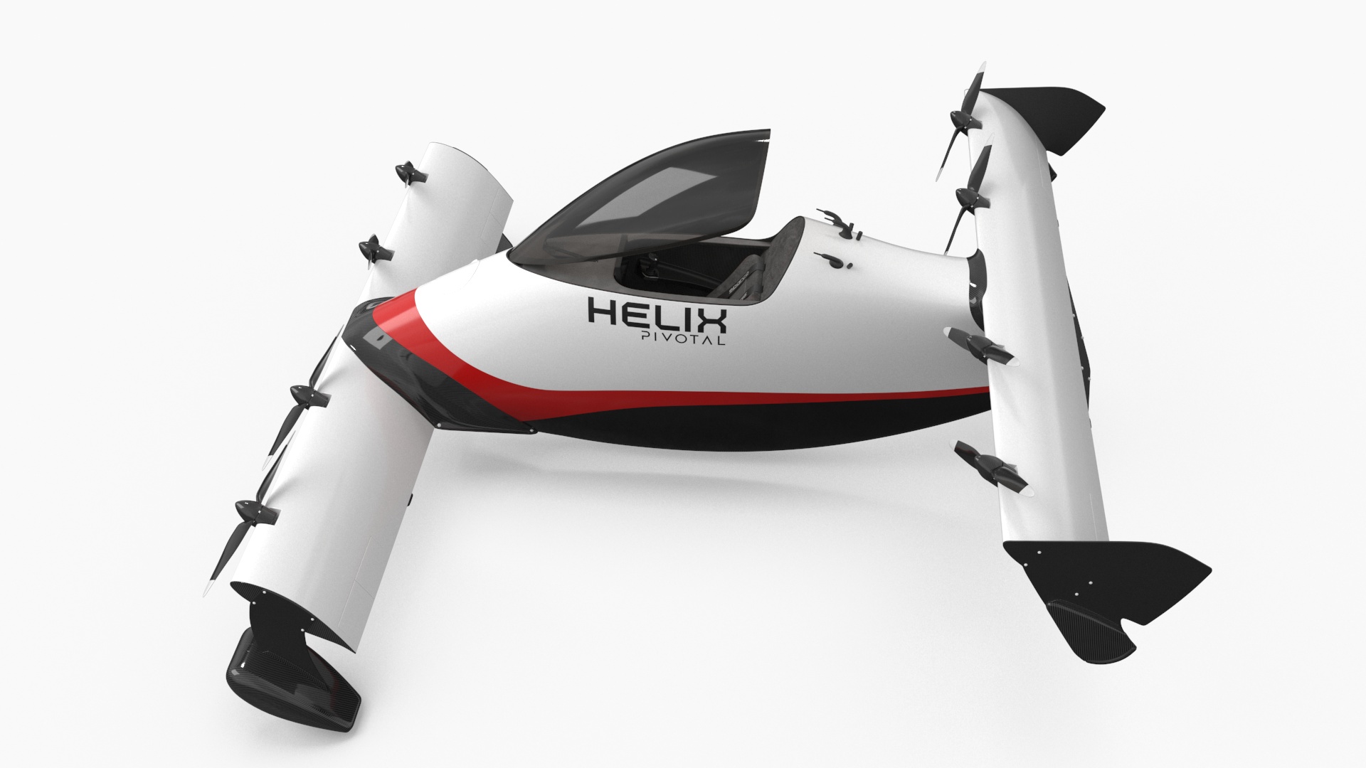 3D Helix Pivotal Electric VTOL Aircraft Rigged model