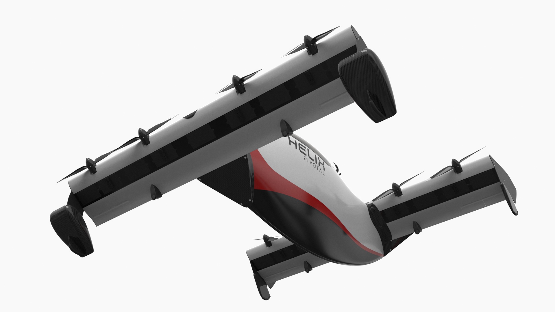 3D Helix Pivotal Electric VTOL Aircraft Rigged model