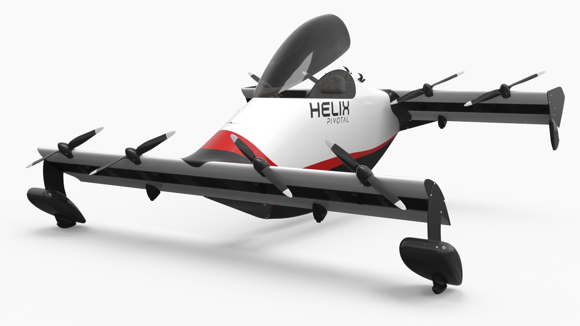 3D Helix Pivotal Electric VTOL Aircraft Rigged model