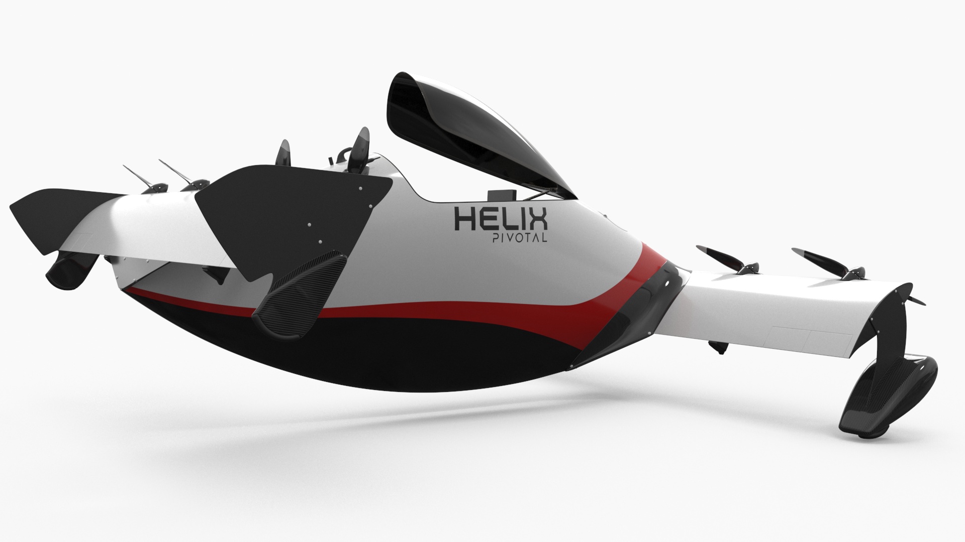 3D Helix Pivotal Electric VTOL Aircraft Rigged model