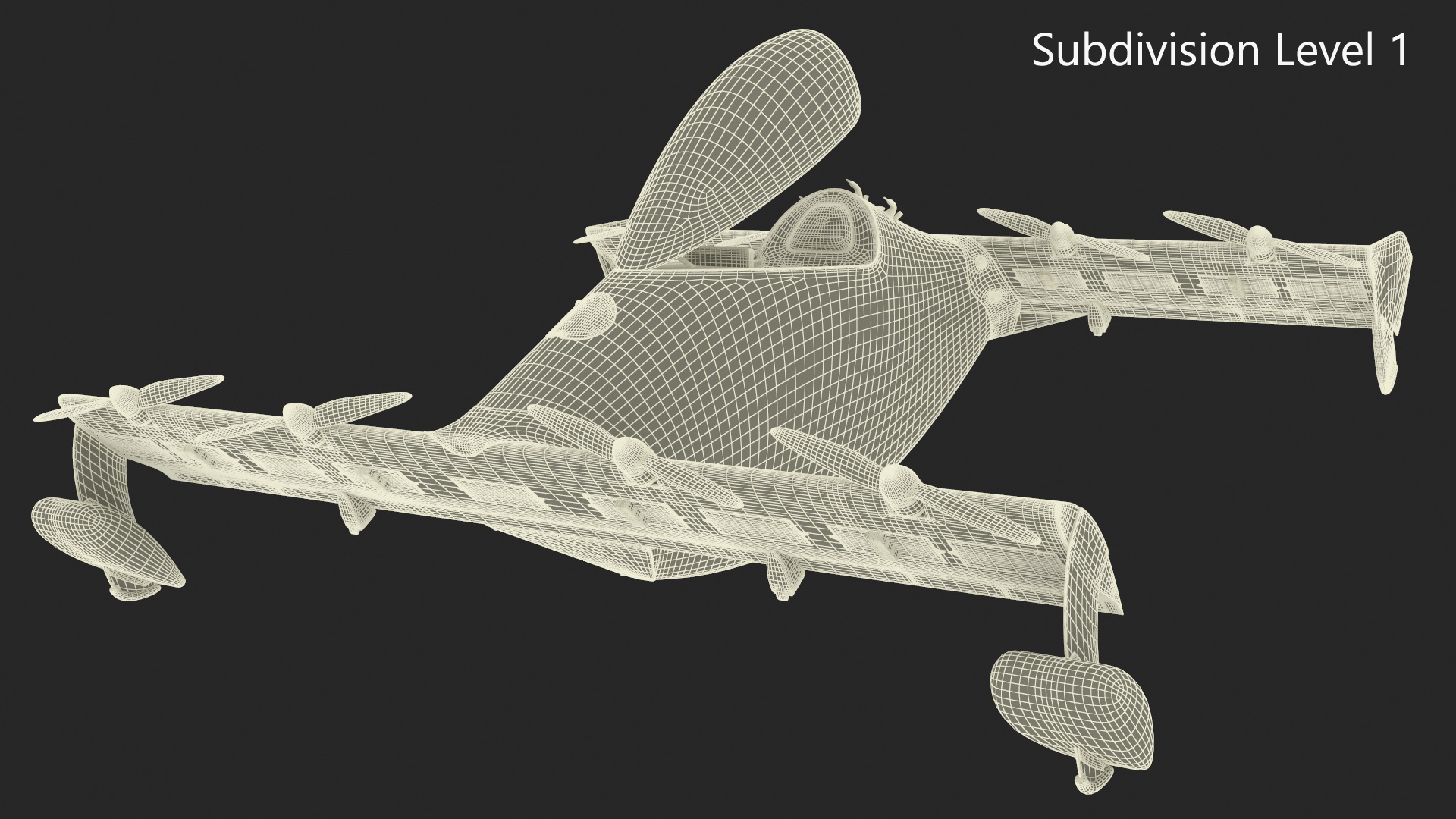 3D Helix Pivotal Electric VTOL Aircraft Rigged model