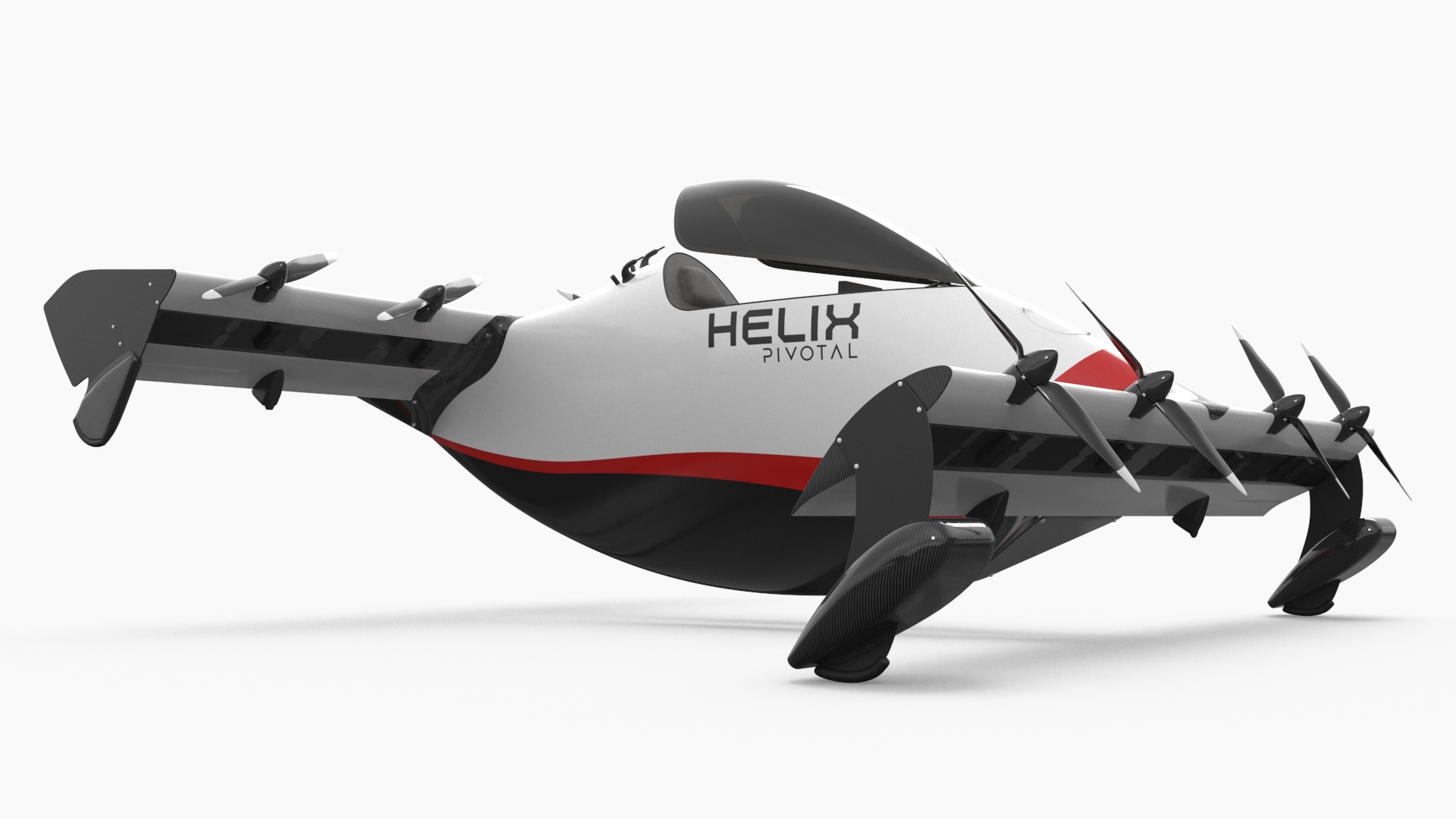 3D Helix Pivotal Electric VTOL Aircraft Rigged model