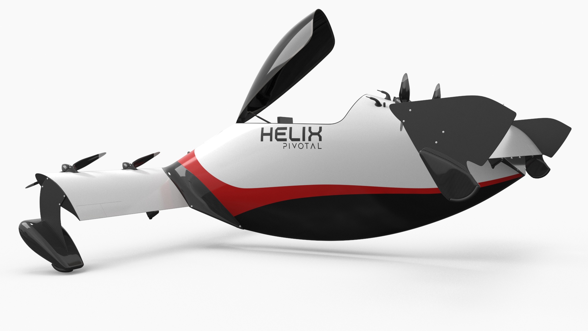 3D Helix Pivotal Electric VTOL Aircraft Rigged model
